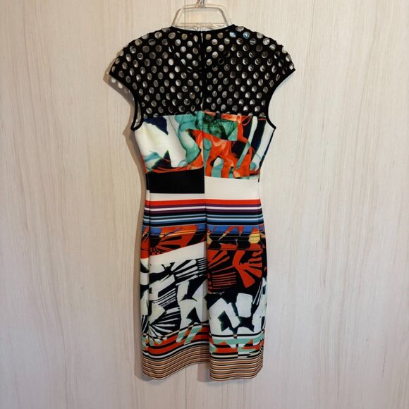 NWT CLOVER CANYON Ink Strokes neoprene bodycon sleeveless dress Size XS - Picture 11 of 11